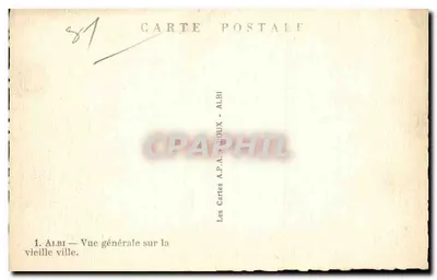 Albi — ogólne widoki starego miasta — Karty A.P.A. BOUX — Rewers
