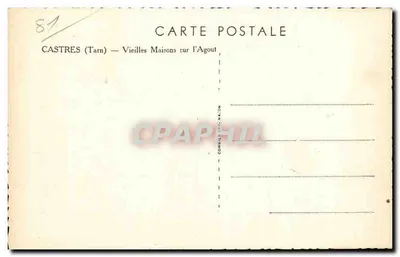 Castres (Tarn) — Stare domy nad rzeką Agout — Cim — Rewers
