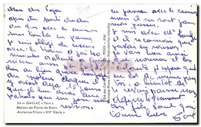 Gaillac — Antiga Prisão de Pierre de Brens — editor APA, n°81 — Verso