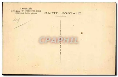 Castelo de Lastours — Lastours — editor: Impr. Phot. Henri Baudouin, Cité Toulouse — Verso