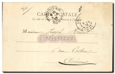 Montdidier — Rue Parmentier — editor desconhecido, número de série não visível — Verso
