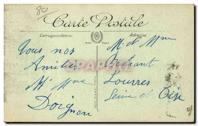 Amiens — Zegar i ulica Vergéaux — LL — Rewers
