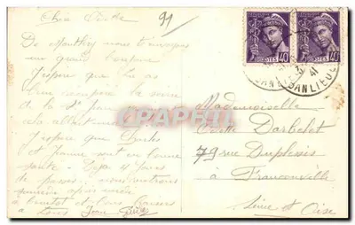 Montlhéry (S.-et-O.) — La Tour, dawniej wieża zamku Montlhéry, wzmocniona w 1591 roku przez Thibaulta — Rewers