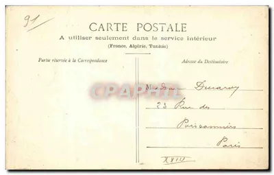 Dourdan — Interior dos Fossos, Rue de Chartres — Dourdan, 6/10/1904 — Verso
