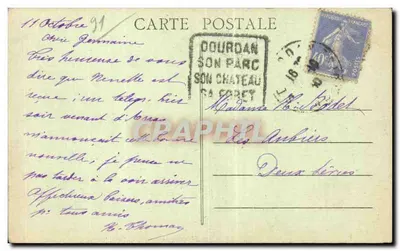 Początki Zamek DOURDAN — Librairie Tafurjan, Dourdan, nr 8-107 — Rewers