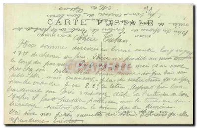 Juvisy-sur-Orge (S.-et-O.) — Velho Castelo da Cour de France, Observatório Flammarion — E. M. — Verso