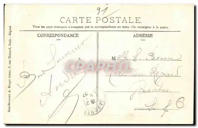Chamarande — As Rochas do Belvédère — Sra. Girard, Tabac — Verso