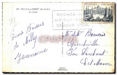 Milly-la-Forêt — Em floresta — E. Rameau, Étahnes — Verso