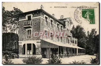Montgeron - O Hotel - Restaurante da Pirâmide - Bilhete postal antigo