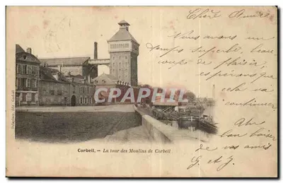 Corbeil — A torre dos Moulin de Corbeil — editor Indanplace, número de série não visível