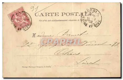 Corbeil — A torre dos Moulin de Corbeil — editor Indanplace, número de série não visível — Verso