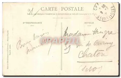 Montlhéry (S.-et-O.) — De toren heeft zes verdiepingen — Paul Allorge, Serie C tot 12 — Achterkant