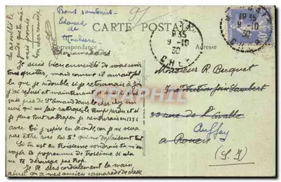 Orssey (S.-e-O.) — Cachoeira do Castelo de Launay — B. F., Paris — Verso