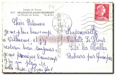 Chiesa di Villeneuve-Saint-Georges — Images de France 977 — Editore S.&O. — Verso