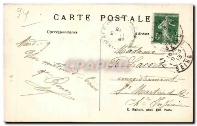 Nogent-le Perreux — As margens do rio Marne - A Ilha do Amor — E. M. — Verso
