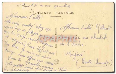 Boissy-St-Léger — Castillo de los Pinos — Editor Résseau, número de serie no visible — Reverso