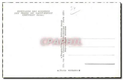 Seminário das Missões dos Padres do Espírito Santo — Chevilly (Senha) — France Vues — Verso