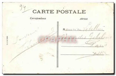 La VARE-DE-CHENNEVIÈRES — Bords de Marne — éditeur Jéna — Verso