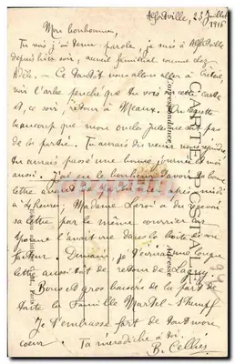 Créteil — O braço do Capítulo, A árvore inclinada — C.M. n°14 — Verso