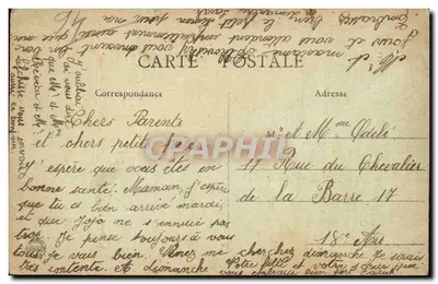 Créteil — Lembrete de Créteil — B.P. PARIS — Verso