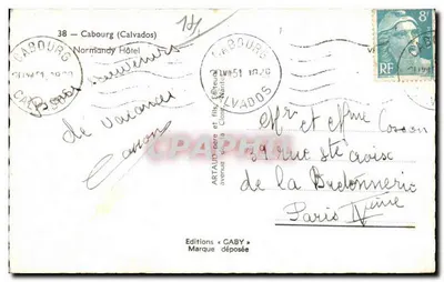 Cabourg — Widok z powietrza domów z belami — Wydawnictwo Gaby — Rewers