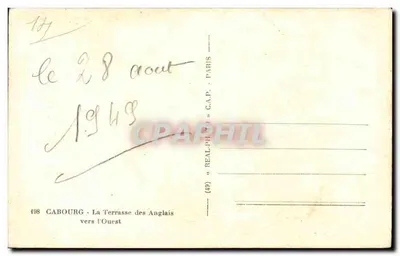 Cabourg — Terrasa Anglika na zachód — « REAL-PHIL » — Rewers