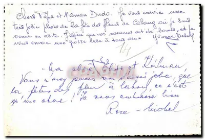 Festa das Flores de Cabourg — desfile floral com traje de juiz — editor desconhecido, n° de série 1 — Verso