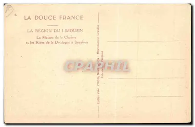 Las Riberas de la Dordogne en Beaulieu — La Maison de la Clarisae — Edición de Arte YVON — Reverso