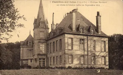 Châtillon-sur-Seine — Castelo Marmont onde o Geral Joffre residiu em Setembro de 1944 — editor: A. Thirion & Cie