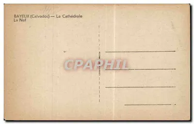 Bayeux (Calvados) — La Cattedrale — La Nave — Verso
