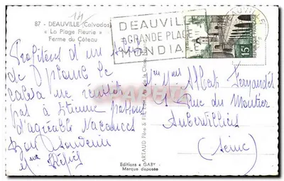 Casa com colmios — Deauville — Edições Gaby — Verso
