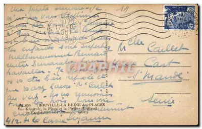 Trouville-la-Reine das Praias — Visão Geral, a Praia e a Piscina — Brillaud, de Lanjardière e Puthomme, arq. — Verso