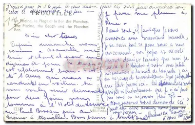 Trouville — La Piscine, la Plage et le Bar des Planches — Estal — Verso