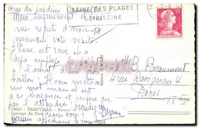 Banho das Praias — Satory — Edições G. GNY n°9018 — Verso