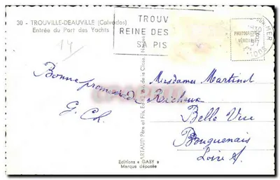 Ingresso del Porto dei Yacht — Trouville-Deauville — Edizioni Gaby — Verso