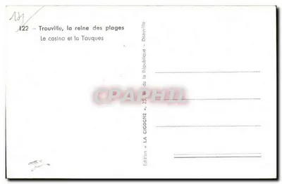 Trouville, a rainha das praias — O cassino e a Touques — Edição « A Garça » — Verso