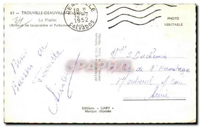 Trouville-Deauville — La Piscine — Éditions Gaby — Verso