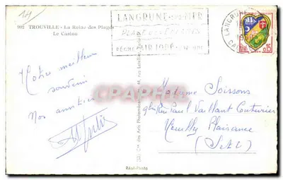TROUVILLE - La Regina delle Spiagge - Il Casinò — editore Réel-Photo, n° (33) — Verso