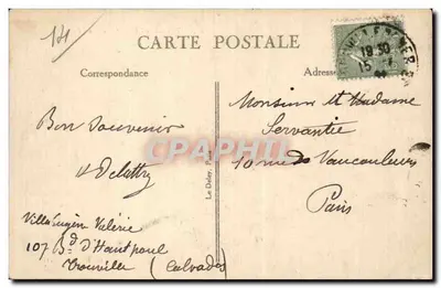 Trouville — Grupo de Villas — G. F., Le Havre — Verso