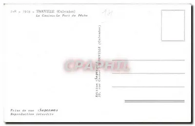 Trouville (Calvados) — El Casino - El Puerto de Pesca — Edición Sapromos — Reverso