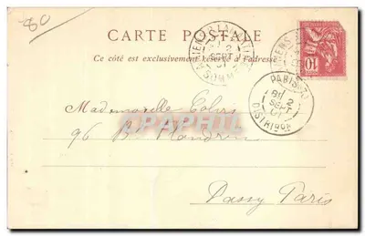 Amiens — Rue des Majots i Katedra Świętego Leu — Papeterie HERBRUIT, 19, Rue de Xanten — N°14 — Rewers