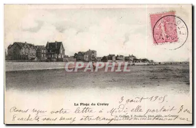 A Praia do Crotoy — vista da costa — F. Poidevin, fot. edit., no Crotoy