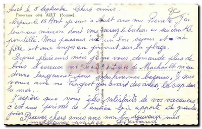 Ault (Somme) — panorama costeiro — reprodução proibida — Verso