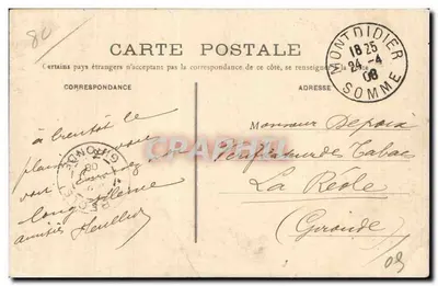 Montdidier - Vista tirada no Jardim Inglês — Livraria L. Vallée, editor, n°80 — Verso