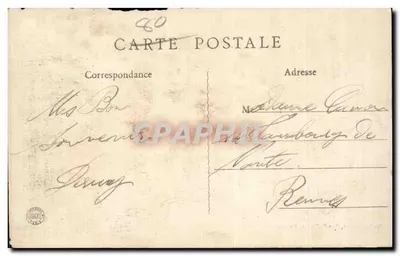 Franvillers (Somme) — La Mairie e la strada di Baizieux — G. Lelong, 57 Rue St-Martin, Amiens — Verso