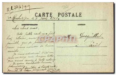 Les Sables-d'Olonne — Plaża w godzinie kąpieli — kolekcja Lucien Armand — Rewers