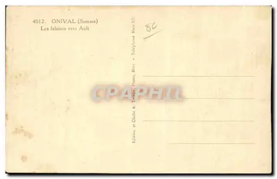 Falisy w kierunku Ault — Onival (Somme) — Édition A. Tardier, Mers — Rewers