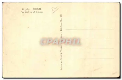 Onival — Vista geral e a praia — Edição ONIVAL — Verso