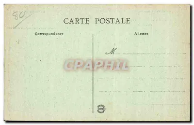 Deniecourt (Somme) — Ruínas do castelo após a guerra 1914-1917 — Cliché Seção Fotográfica do Exército — Verso