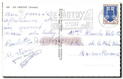 Le Crotoy (Somme) — porto de pesca com barcos e cais — Combiér Imp. 'CIM' n°80 — Verso